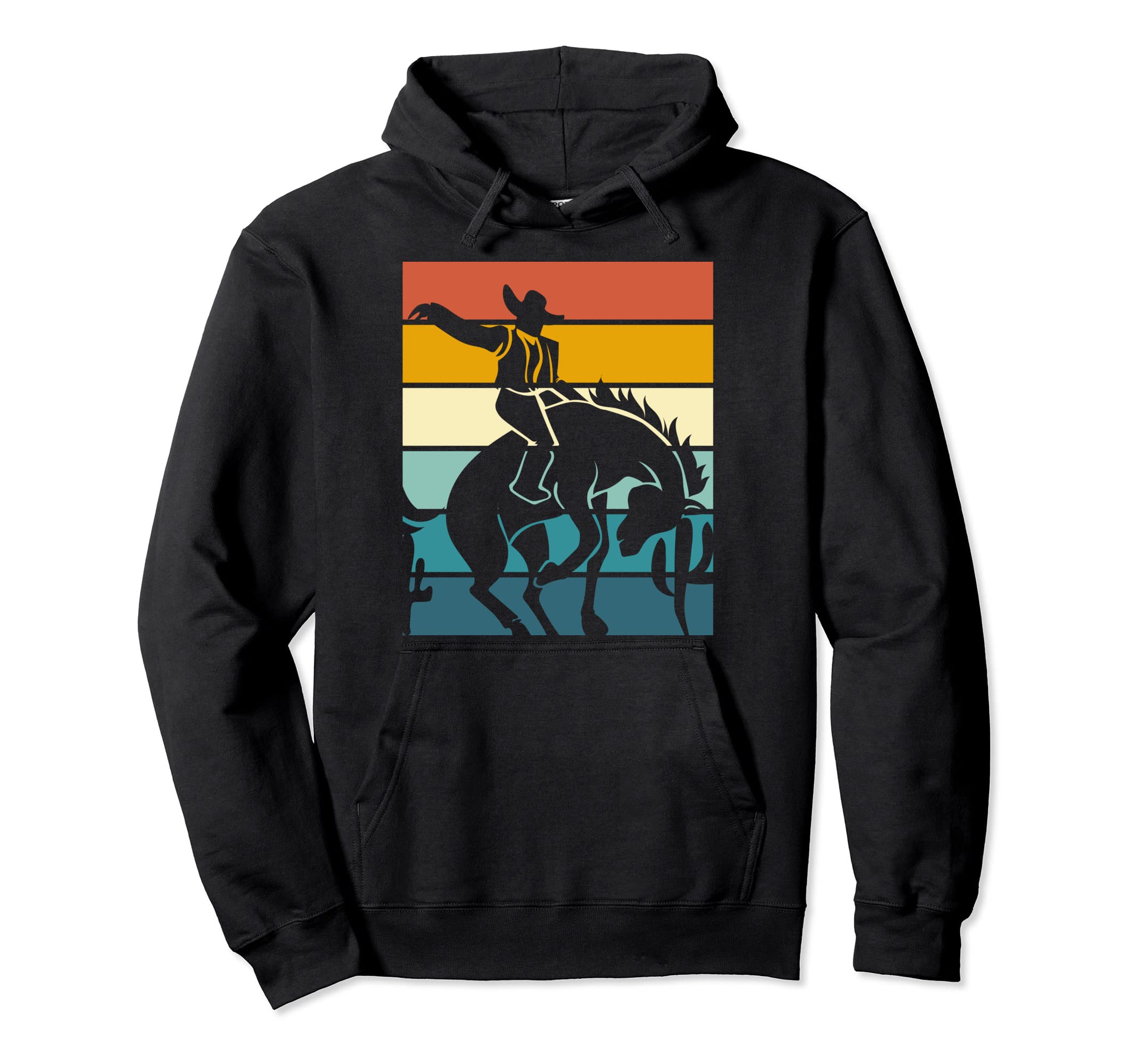 Horseback Riding Western Country Cowboy Hoodie - Unique Graphic Unisex - T-Shirt, Sweatshirt, Hoodie