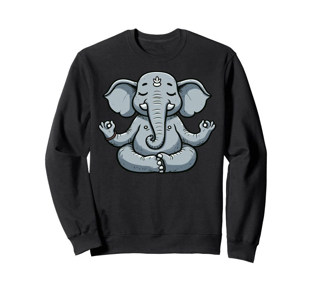 Meditation Elephant Yoga Pose Sweatshirt - Fun Novelty Design Unisex - T-Shirt, Sweatshirt, Hoodie