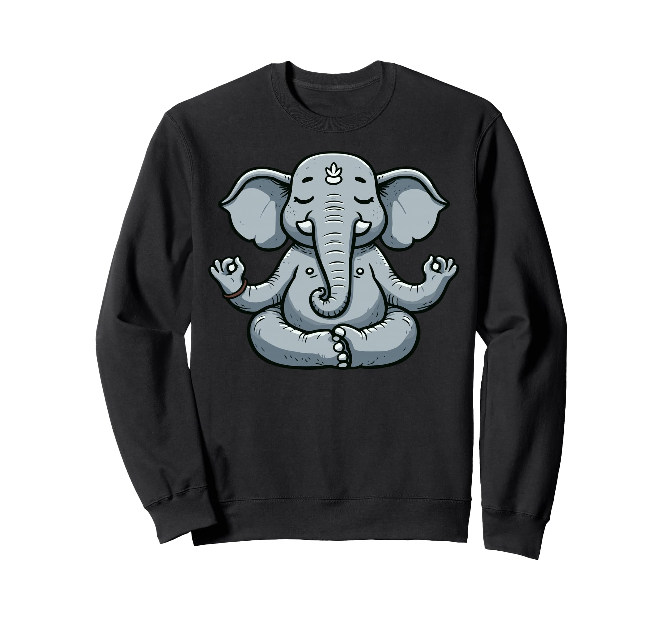 Meditation Elephant Yoga Pose Sweatshirt - Fun Novelty Design Unisex - T-Shirt, Sweatshirt, Hoodie