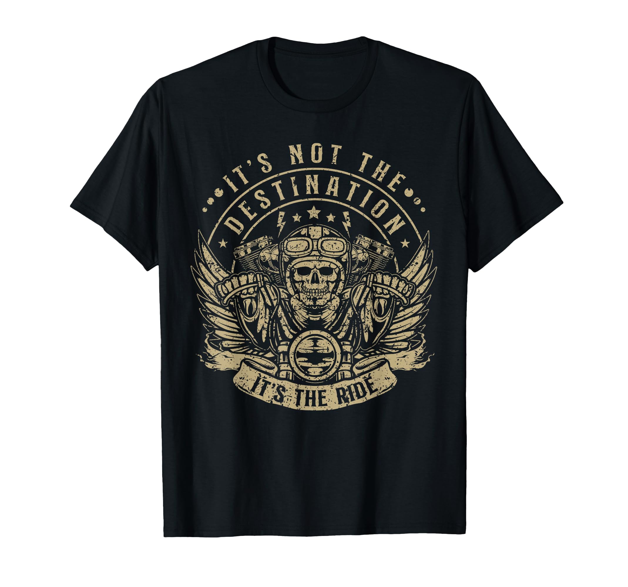 Its Not Destination Its Ride Motorcycle T-Shirt - Graphic Print for Adults - T-Shirt, Sweatshirt, Hoodie