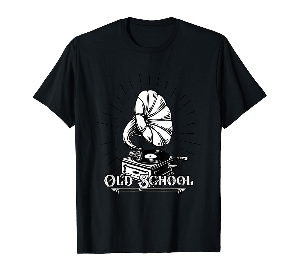 Old School Vinyl Record Player T-Shirt - Novelty Apparel Men Women - T-Shirt, Sweatshirt, Hoodie