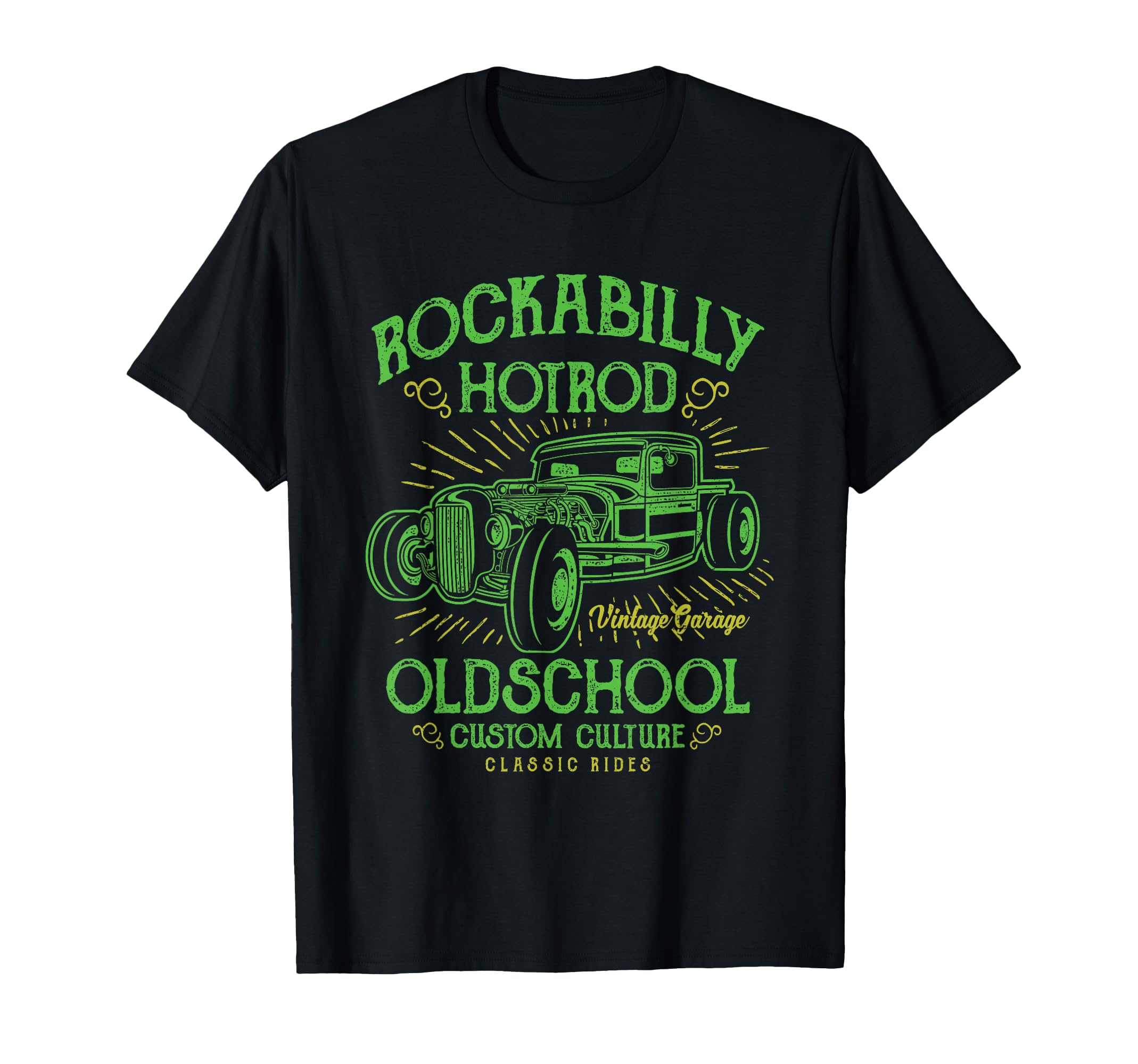 Hotrod Car Distressed T-Shirt - Trendy Graphic Unisex - T-Shirt, Sweatshirt, Hoodie
