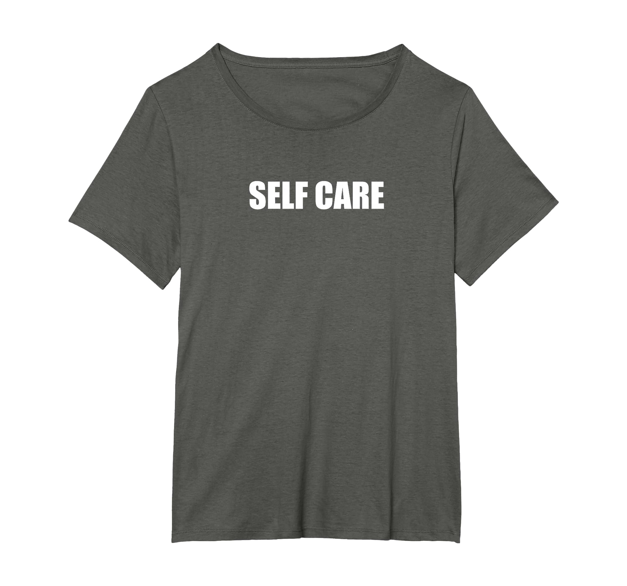 Self Care Womens Plus Asphalt Grey T-Shirt - Aesthetic Graphic Men Women - T-Shirt, Sweatshirt, Hoodie