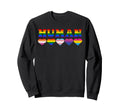 Human Lgbt Flag Gay Pride Month Sweatshirt - Novelty Apparel Unisex - T-Shirt, Sweatshirt, Hoodie