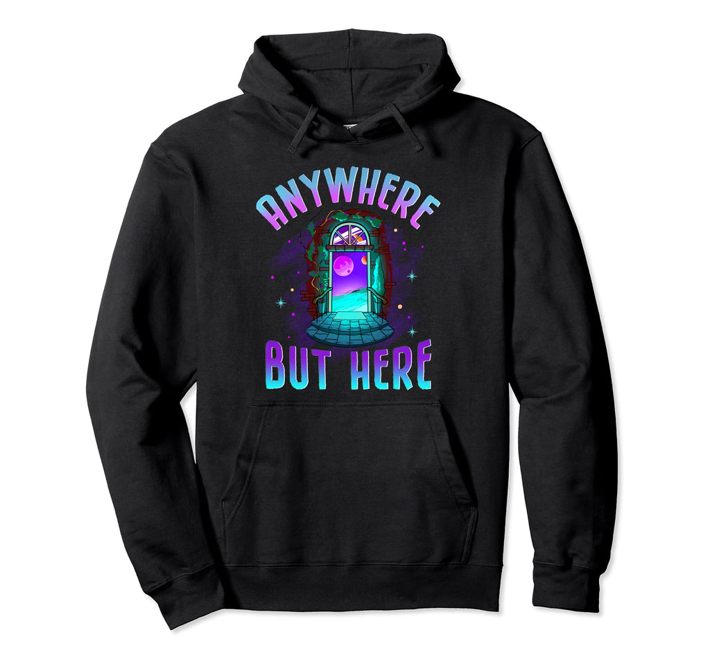 Anywhere But Here Witchy Moon Escape Purple Hoodie - Graphic Print Unisex - T-Shirt, Sweatshirt, Hoodie