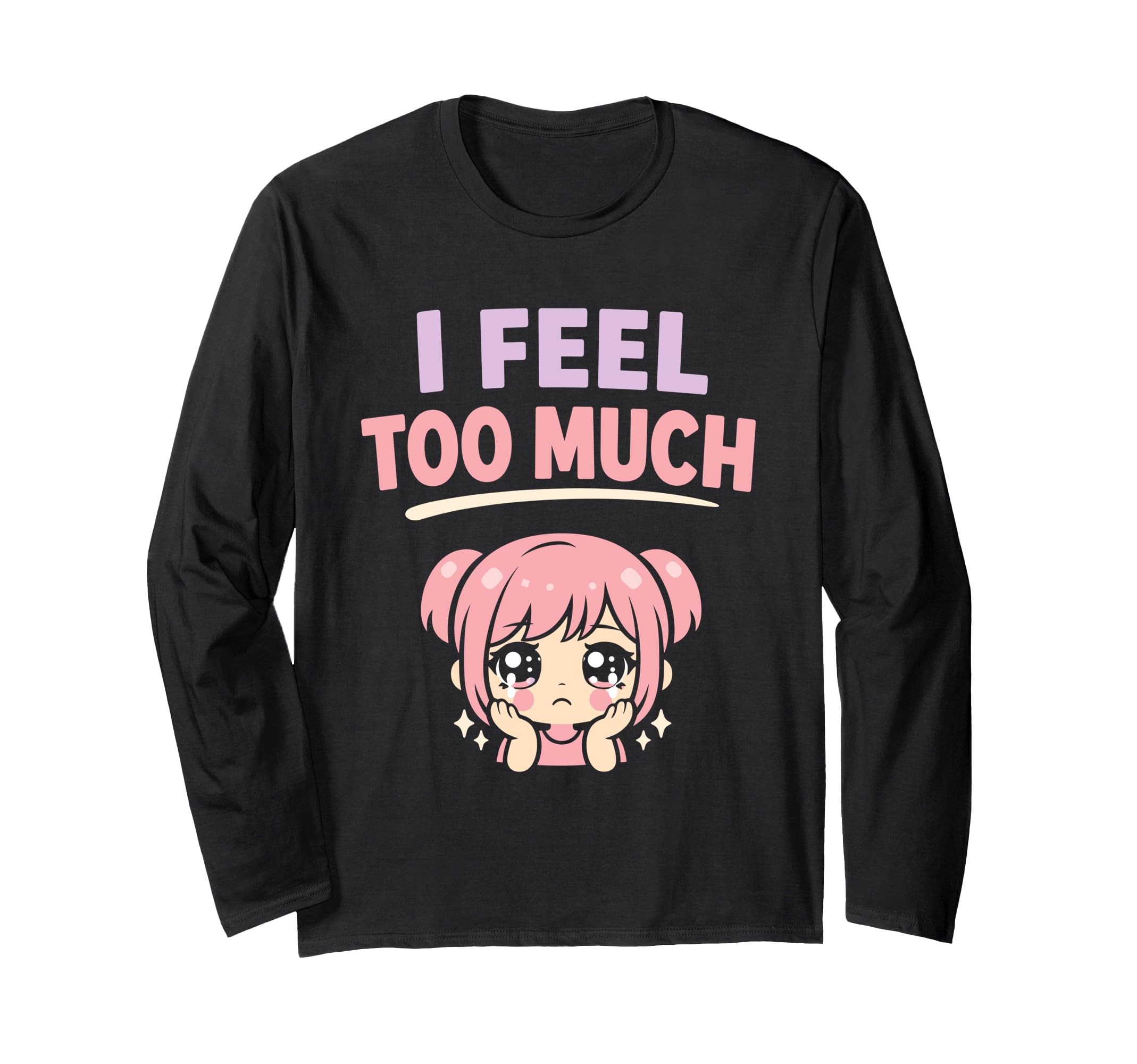 Anime Anxiety Overthinking Weeb T-Shirt - Minimalist Print for Adults - T-Shirt, Sweatshirt, Hoodie