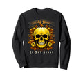 Halloween Skeleton Pumpkin Mental Sweatshirt - Unique Graphic for Adults - T-Shirt, Sweatshirt, Hoodie