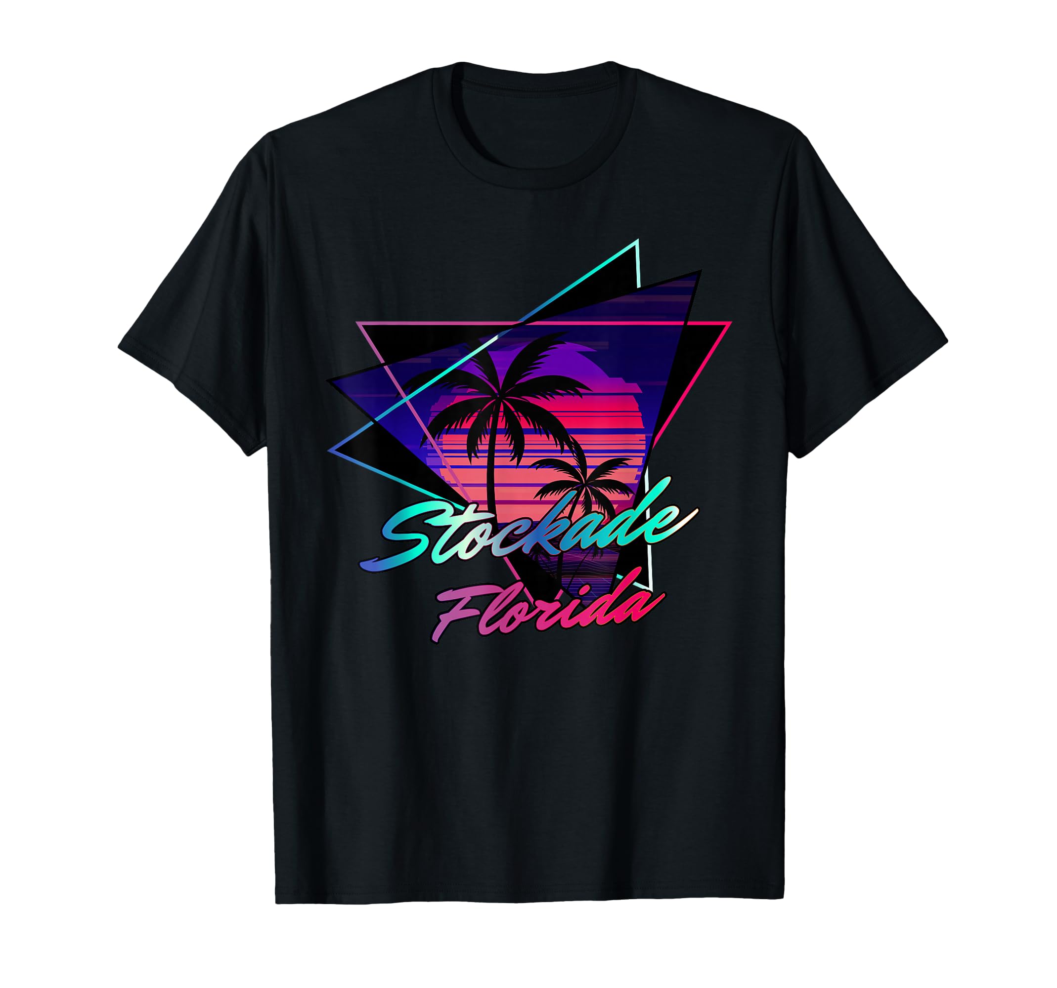 Stockade Florida Sunset Synthwave Vibes T-Shirt - Trendy Graphic for Adults - T-Shirt, Sweatshirt, Hoodie