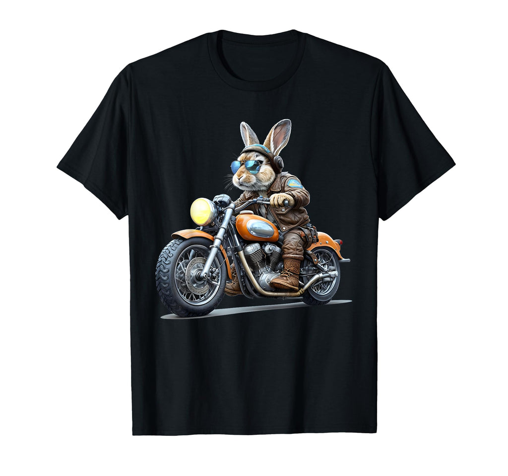 Easter Day Motorbike Bunny Rabbits T-Shirt - Aesthetic Graphic for Adults - T-Shirt, Sweatshirt, Hoodie