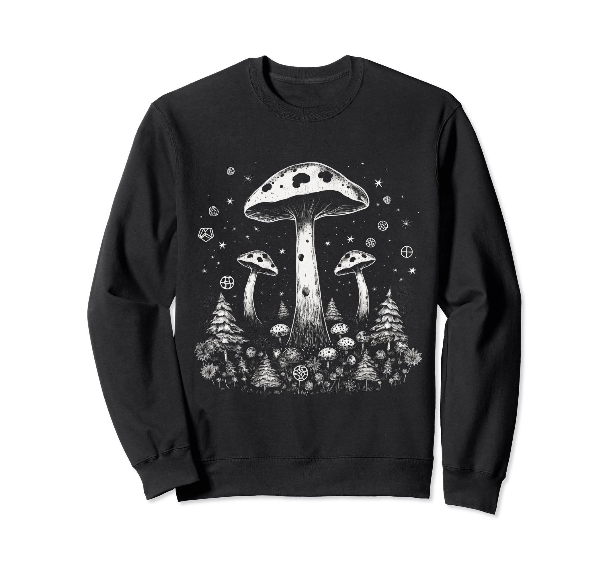 Mushrooms Dark Academia Goblincore Sweatshirt - Unique Graphic for Adults - T-Shirt, Sweatshirt, Hoodie