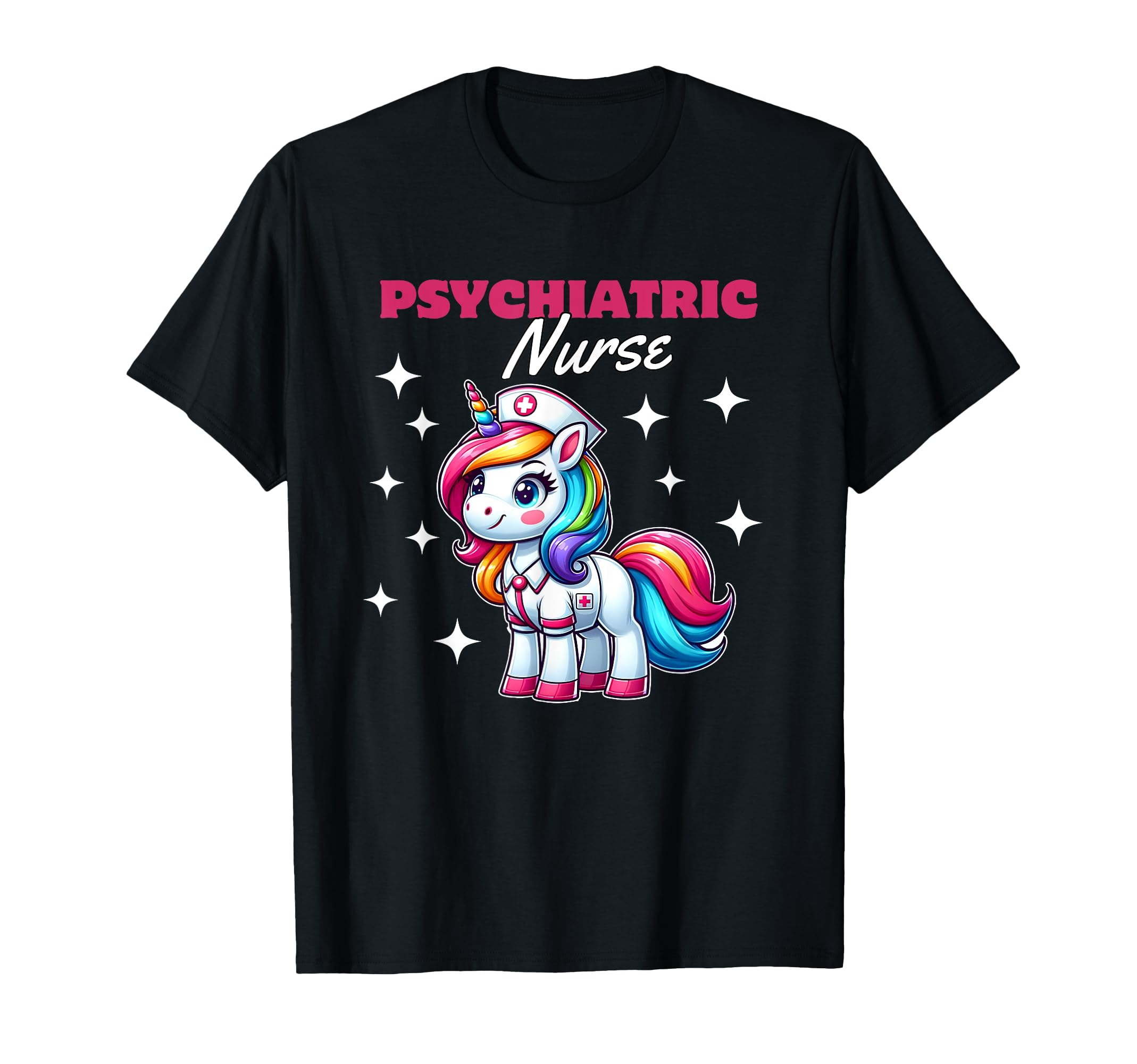 Unicorn Psych Nurse Mental Health Rn T-Shirt - Graphic Print Men Women - T-Shirt, Sweatshirt, Hoodie