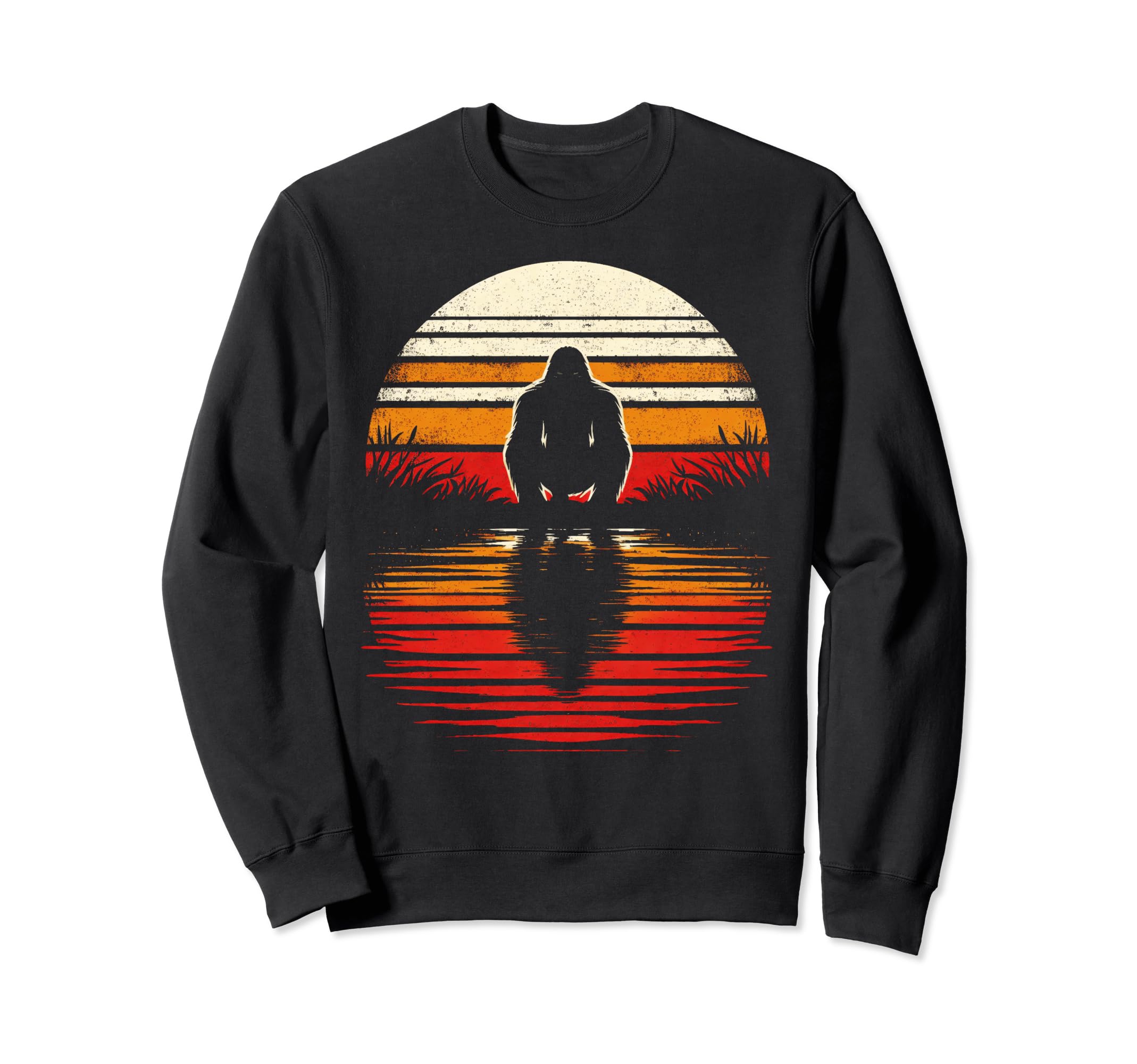 Gorilla Sunset Safari 70S Sweatshirt - Trendy Graphic Unisex - T-Shirt, Sweatshirt, Hoodie