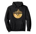 Vinyl Record Player Disco Music Skyline Hoodie - Streetwear Style Unisex - T-Shirt, Sweatshirt, Hoodie