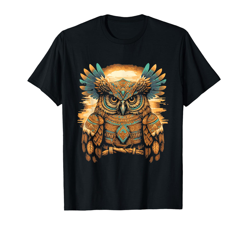 Western Art Owl Aztec Native T-Shirt - Streetwear Style for Adults - T-Shirt, Sweatshirt, Hoodie