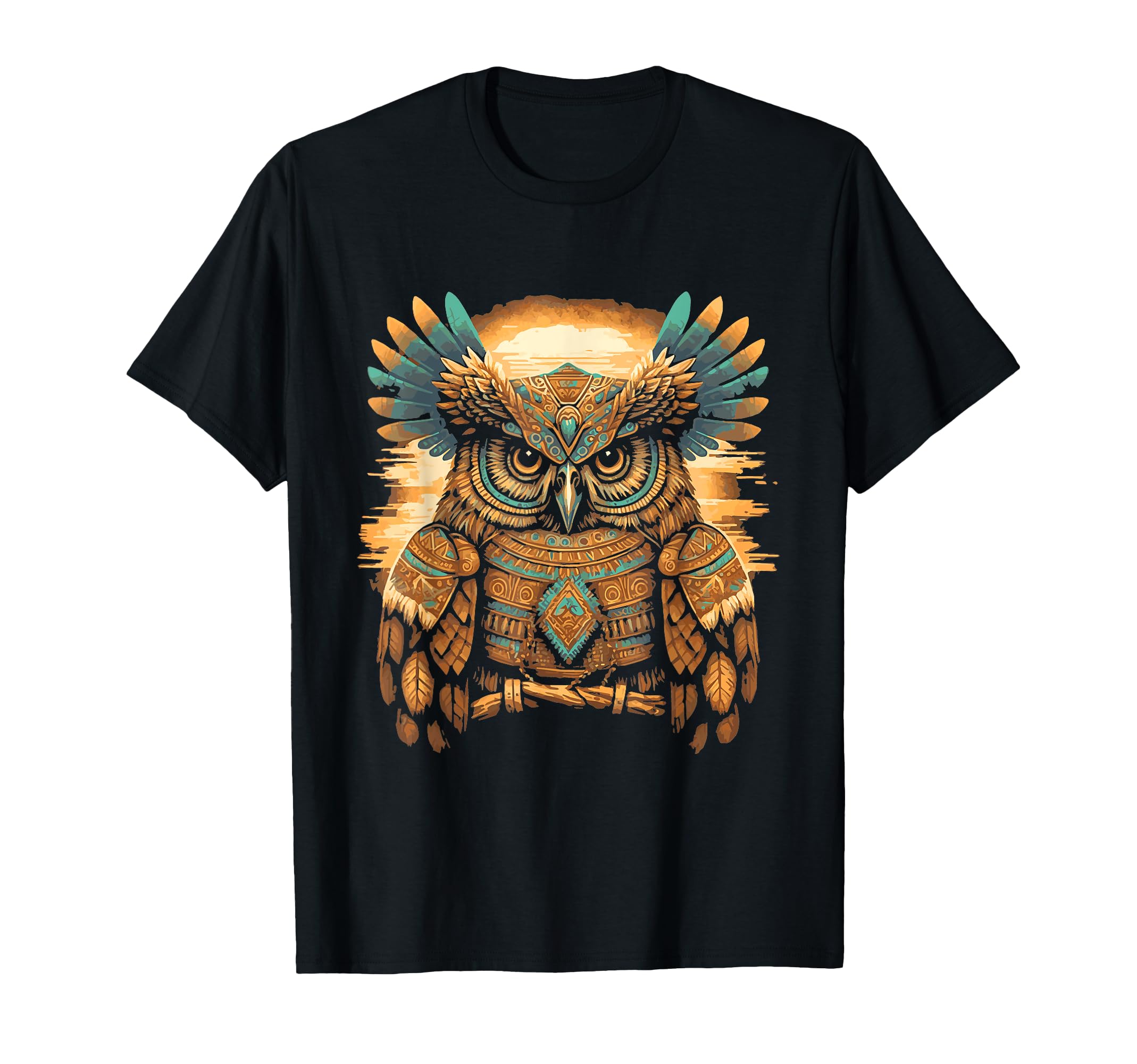 Western Art Owl Aztec Native T-Shirt - Streetwear Style for Adults - T-Shirt, Sweatshirt, Hoodie