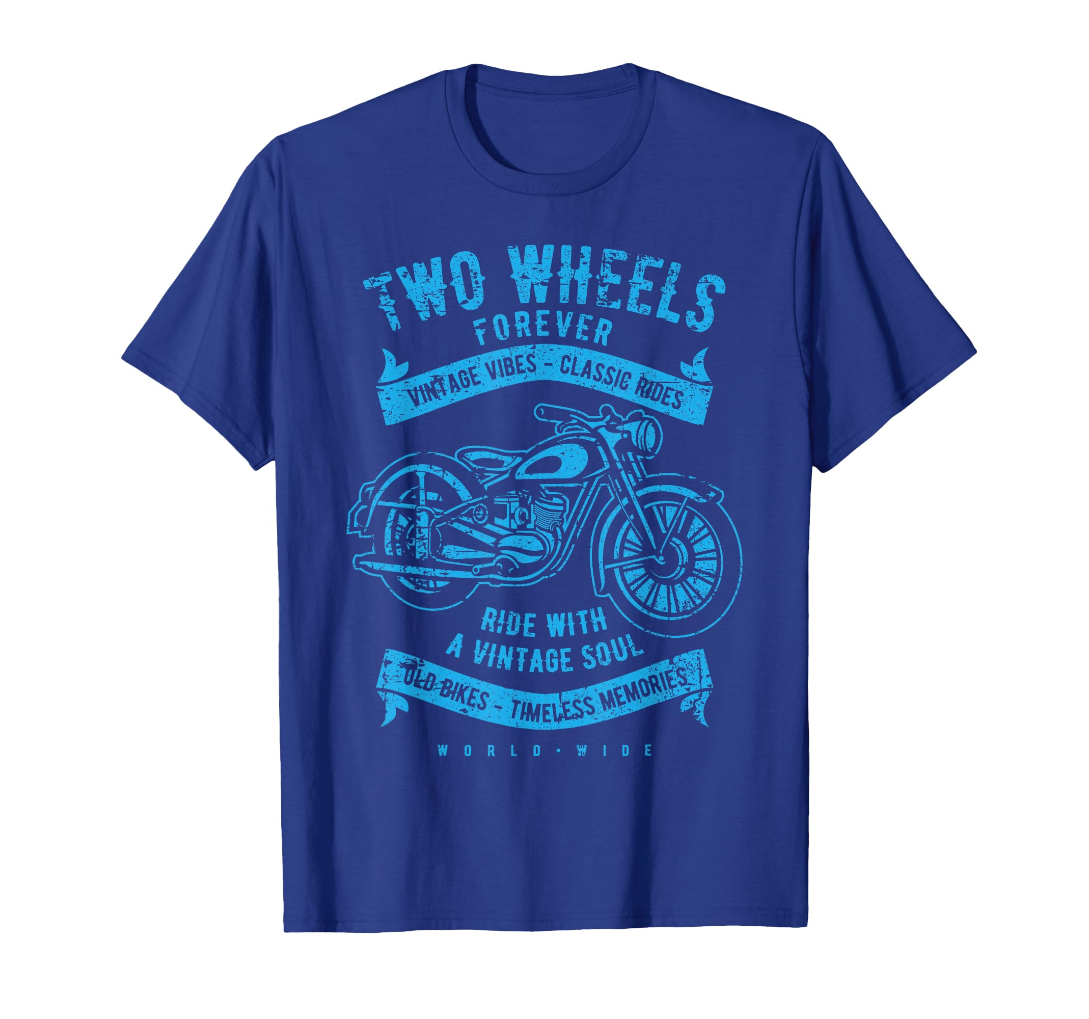 Two Wheels Forever Motorcycle T-Shirt - Graphic Print Unisex - T-Shirt, Sweatshirt, Hoodie