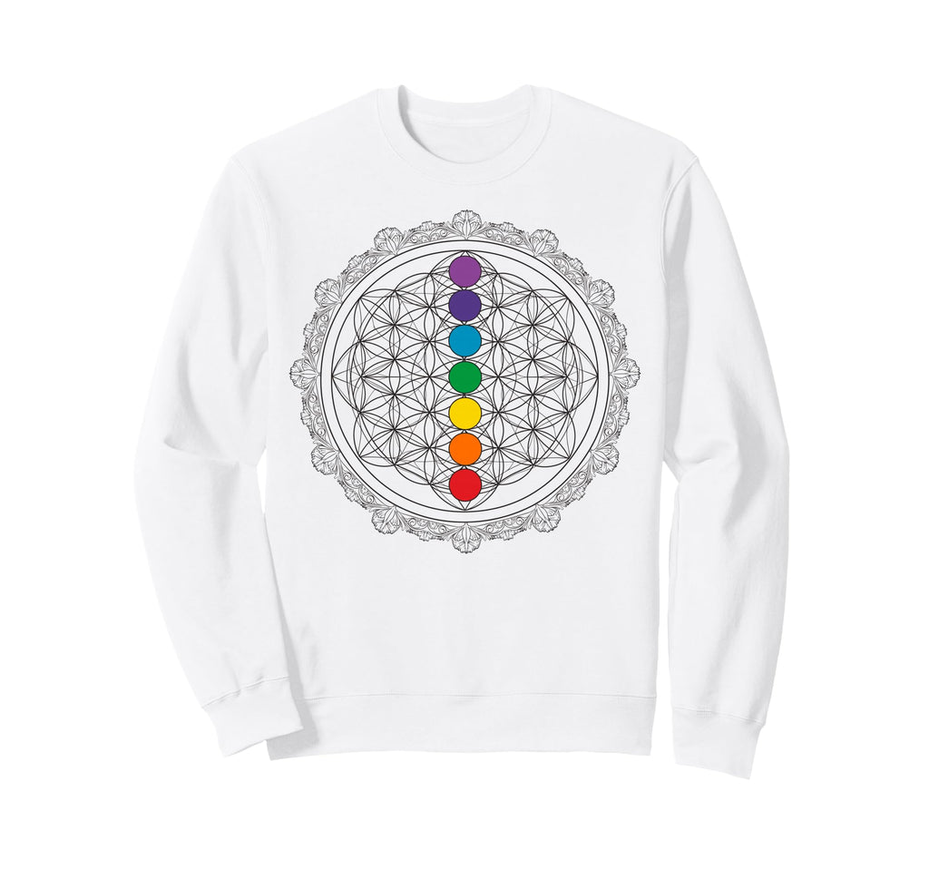Chakras Mandala Yoga Meditation Sweatshirt - Aesthetic Graphic Men Women - T-Shirt, Sweatshirt, Hoodie