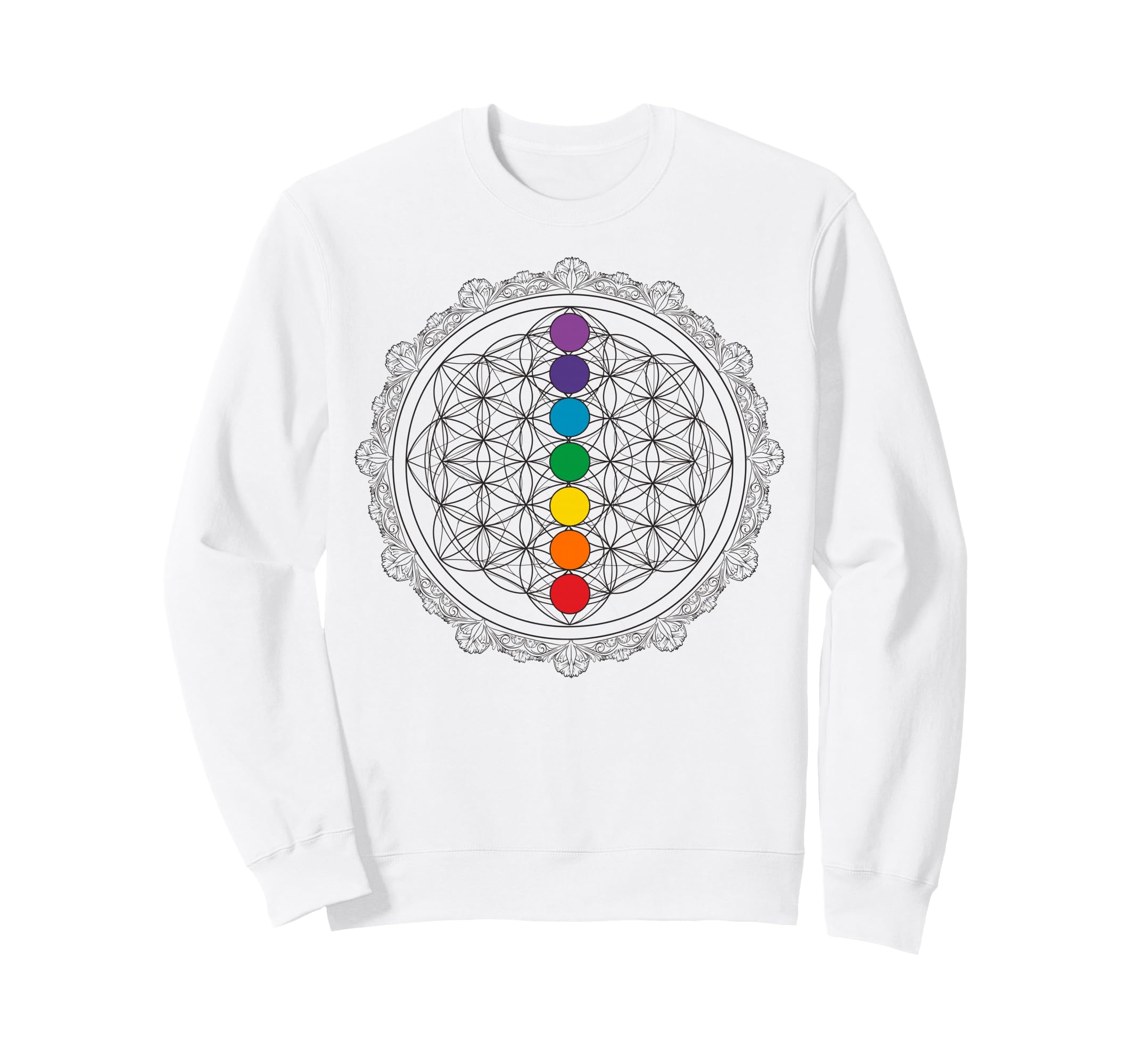 Chakras Mandala Yoga Meditation Sweatshirt - Aesthetic Graphic Men Women - T-Shirt, Sweatshirt, Hoodie