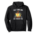 Coffee Lover Mindful Self Care Sips Hoodie - Aesthetic Graphic Men Women - T-Shirt, Sweatshirt, Hoodie
