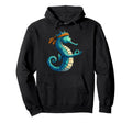 Meditation Seahorse Yoga Pose Relaxing Hoodie - Streetwear Style Men Women - T-Shirt, Sweatshirt, Hoodie