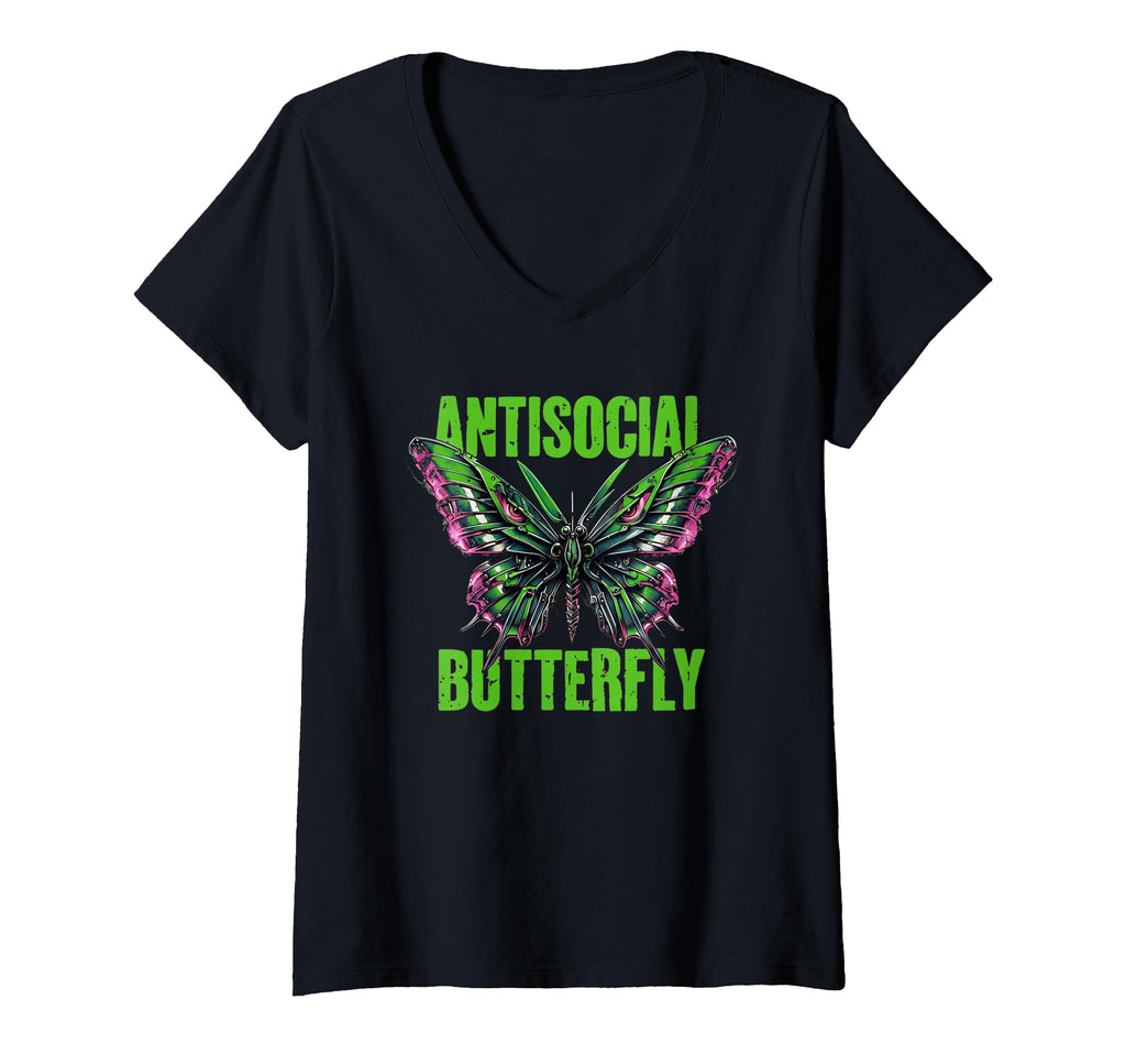 Womens Antisocial Butterfly Lovers T-Shirt - Streetwear Style for Adults - T-Shirt, Sweatshirt, Hoodie