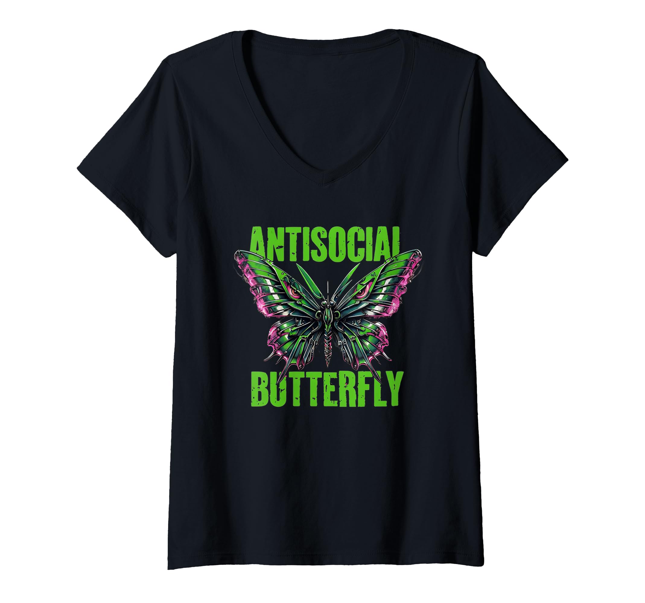 Womens Antisocial Butterfly Lovers T-Shirt - Streetwear Style for Adults - T-Shirt, Sweatshirt, Hoodie