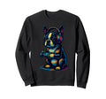 Boston Terrier Gamer Gaming Dog Sweatshirt - Aesthetic Graphic for Adults - T-Shirt, Sweatshirt, Hoodie