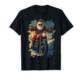 Santa Riding Motorcycle Bike T-Shirt - Unique Graphic for Adults - T-Shirt, Sweatshirt, Hoodie