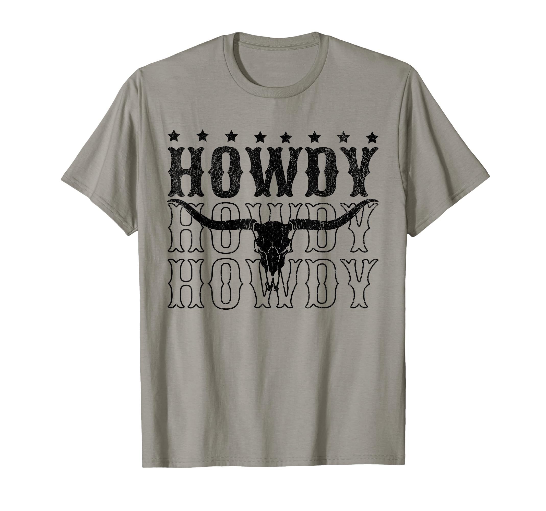 Howdy Cow Bull Skull Cowboy Cowgirl T-Shirt - Trendy Graphic Unisex - T-Shirt, Sweatshirt, Hoodie