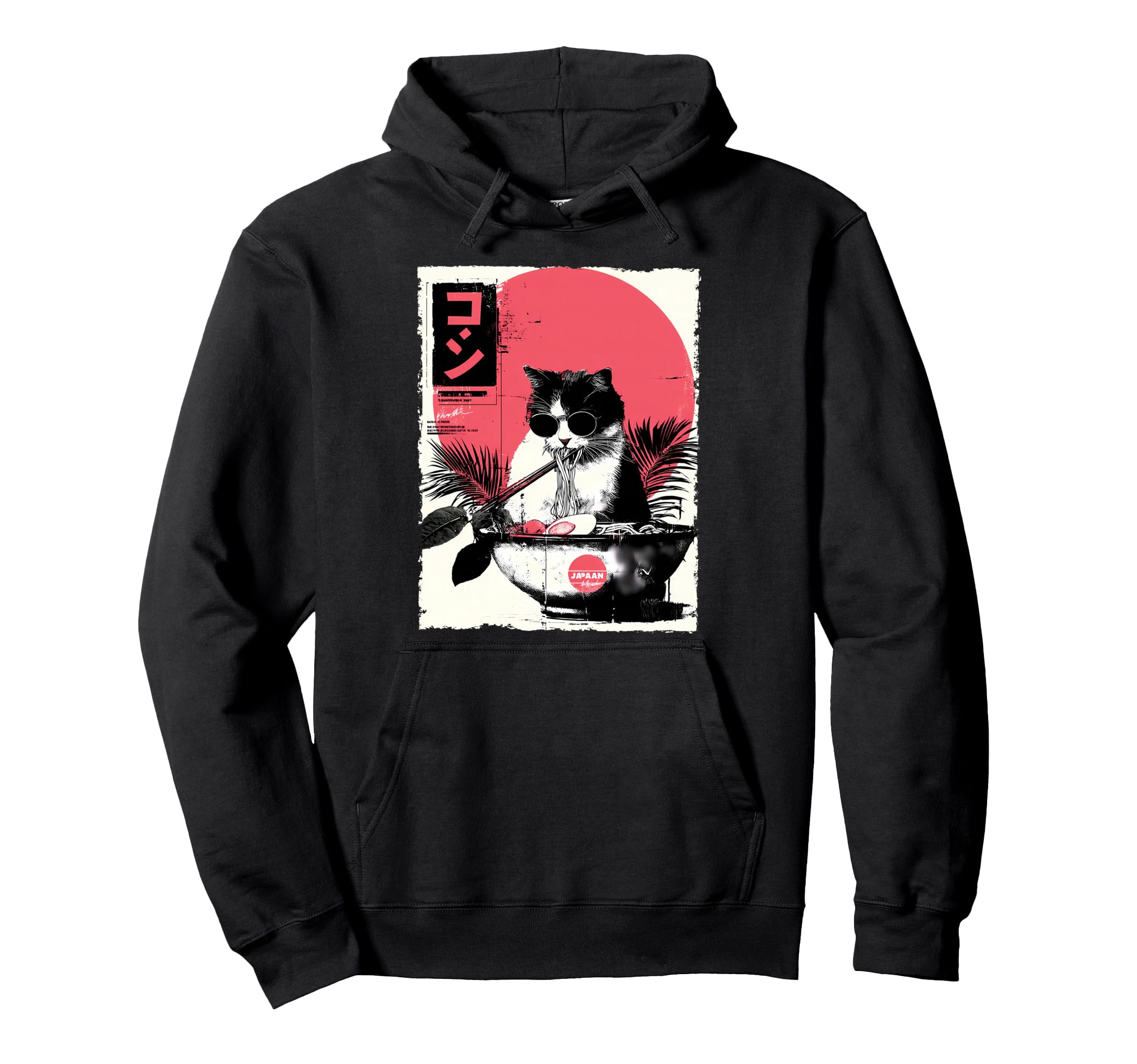 Groovy Cat Ramen Japanese 80S 70S Anime Cat Hoodie - Unique Graphic Unisex - T-Shirt, Sweatshirt, Hoodie