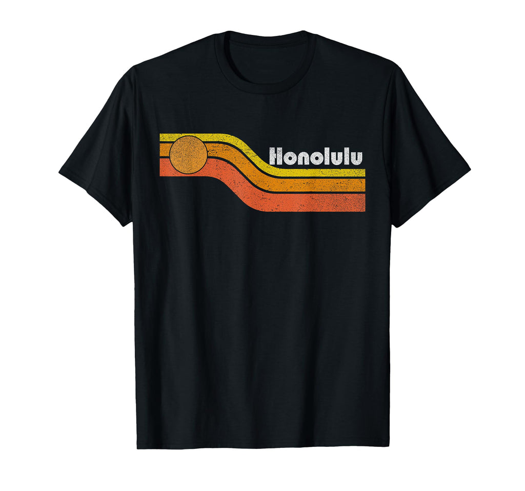 Honolulu 70S 80S T-Shirt - Minimalist Print for Adults - T-Shirt, Sweatshirt, Hoodie