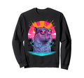 Capybara Sunglasses Sunset 80S Sweatshirt - Casual Everyday Wear Unisex - T-Shirt, Sweatshirt, Hoodie