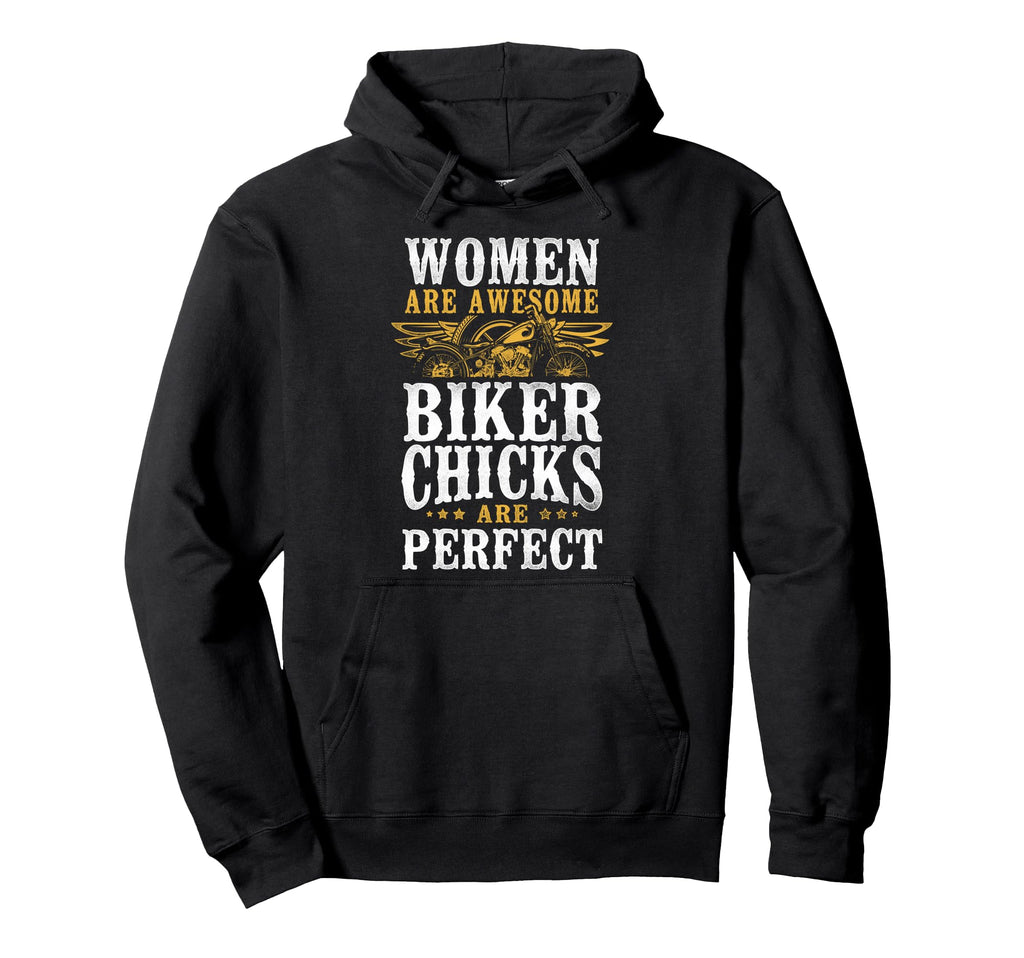 Motorcycle Biker Female Are Awesome Hoodie - Custom Art Print for Adults - T-Shirt, Sweatshirt, Hoodie