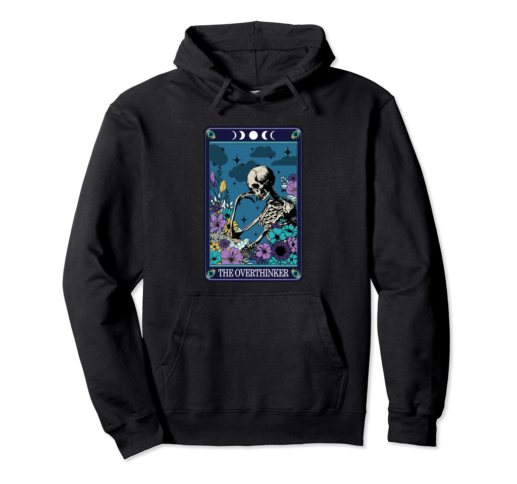 Funny Overthinker Tarot Card Hoodie - Novelty Apparel Men Women - T-Shirt, Sweatshirt, Hoodie