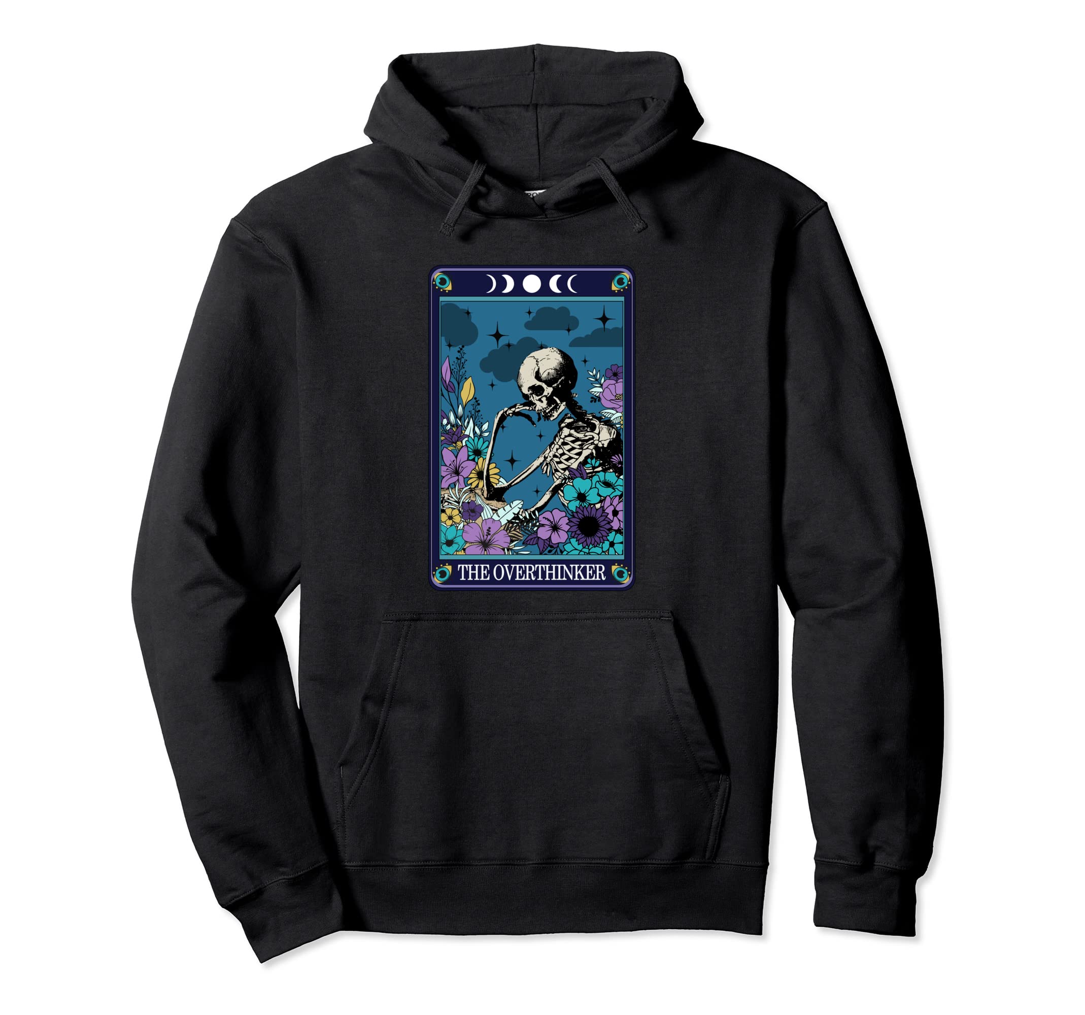 Funny Overthinker Tarot Card Hoodie - Novelty Apparel Men Women - T-Shirt, Sweatshirt, Hoodie