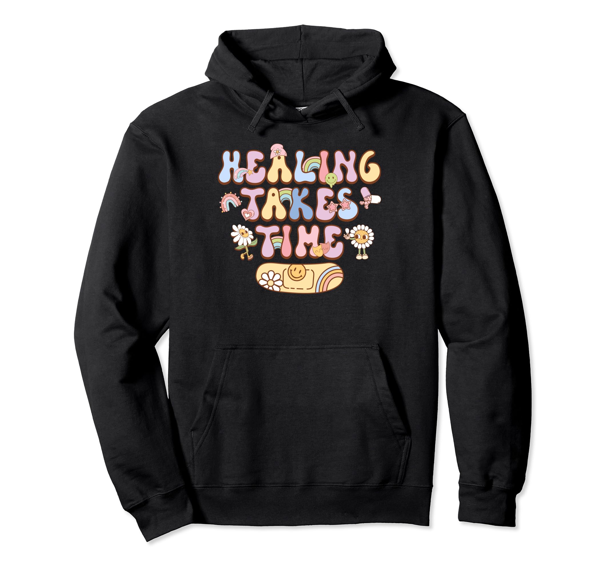 Healing Takes Time Mental Health Matters Hoodie - Unique Graphic Men Women - T-Shirt, Sweatshirt, Hoodie