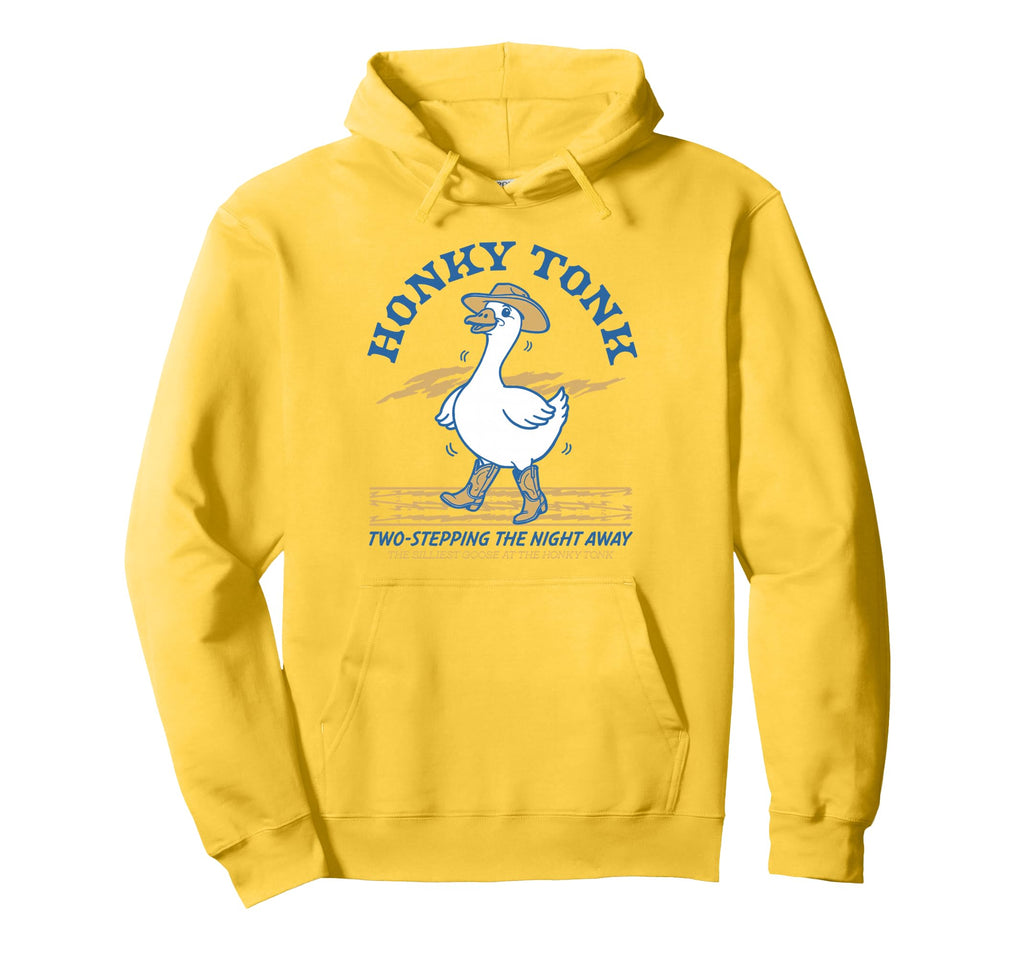 Honky Tonk Dancing Goose Funny Country Hoodie - Unique Graphic Unisex - T-Shirt, Sweatshirt, Hoodie