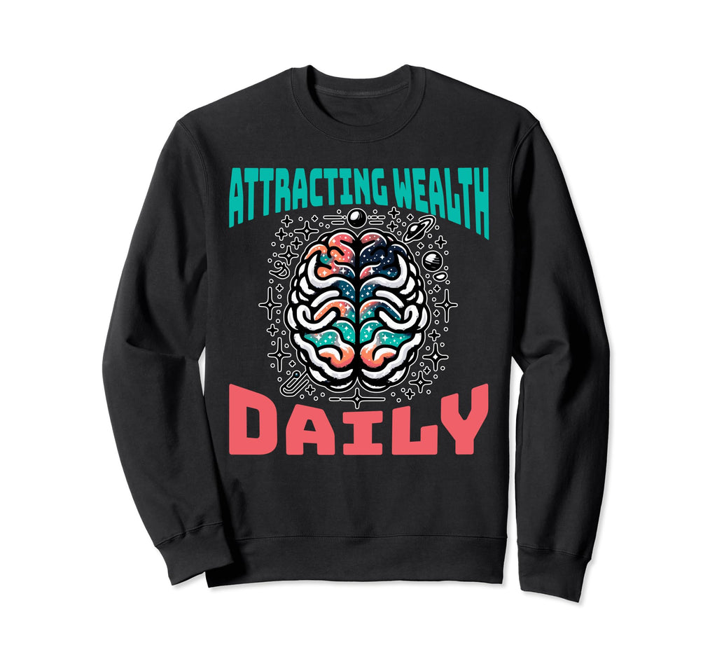 Attracting Wealth Daily Cosmic Sweatshirt - Novelty Apparel for Adults - T-Shirt, Sweatshirt, Hoodie