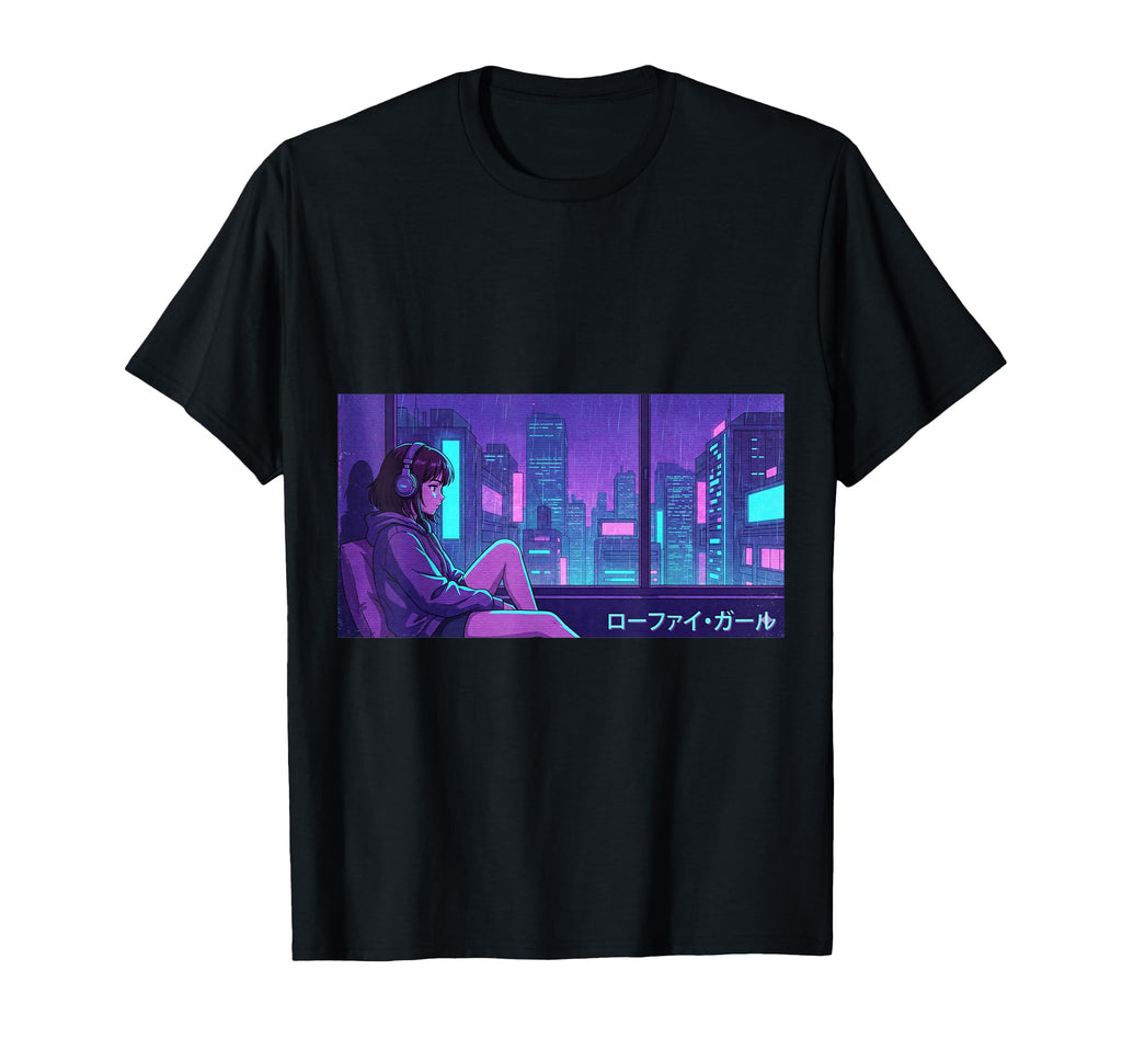 Lofi Anime Music 90S Aesthetic T-Shirt - Custom Art Print for Adults - T-Shirt, Sweatshirt, Hoodie