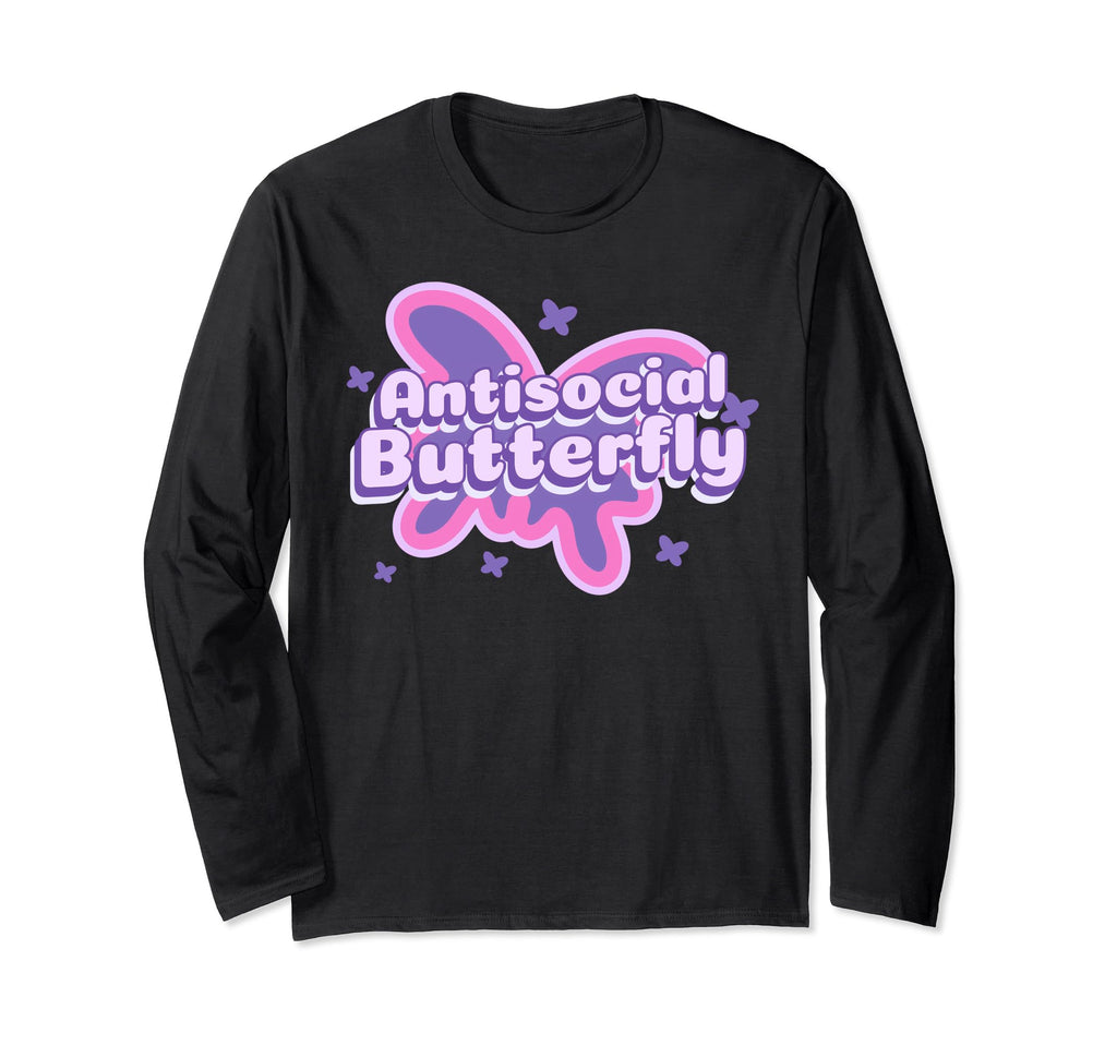 Antisocial Butterfly Funny Social T-Shirt - Streetwear Style Unisex - T-Shirt, Sweatshirt, Hoodie