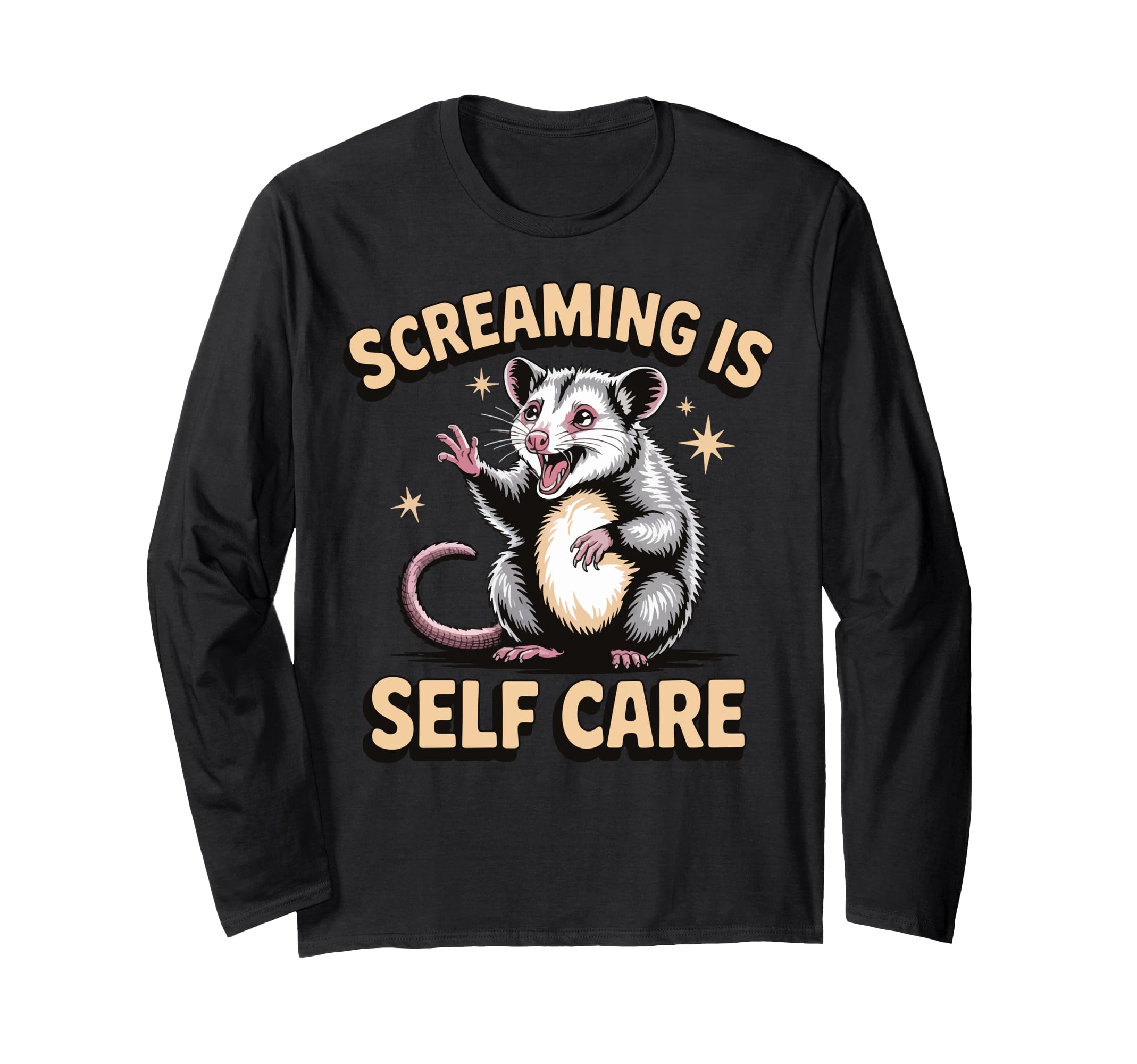Opossum Therapeutic Screaming Stress T-Shirt - Aesthetic Graphic Unisex - T-Shirt, Sweatshirt, Hoodie