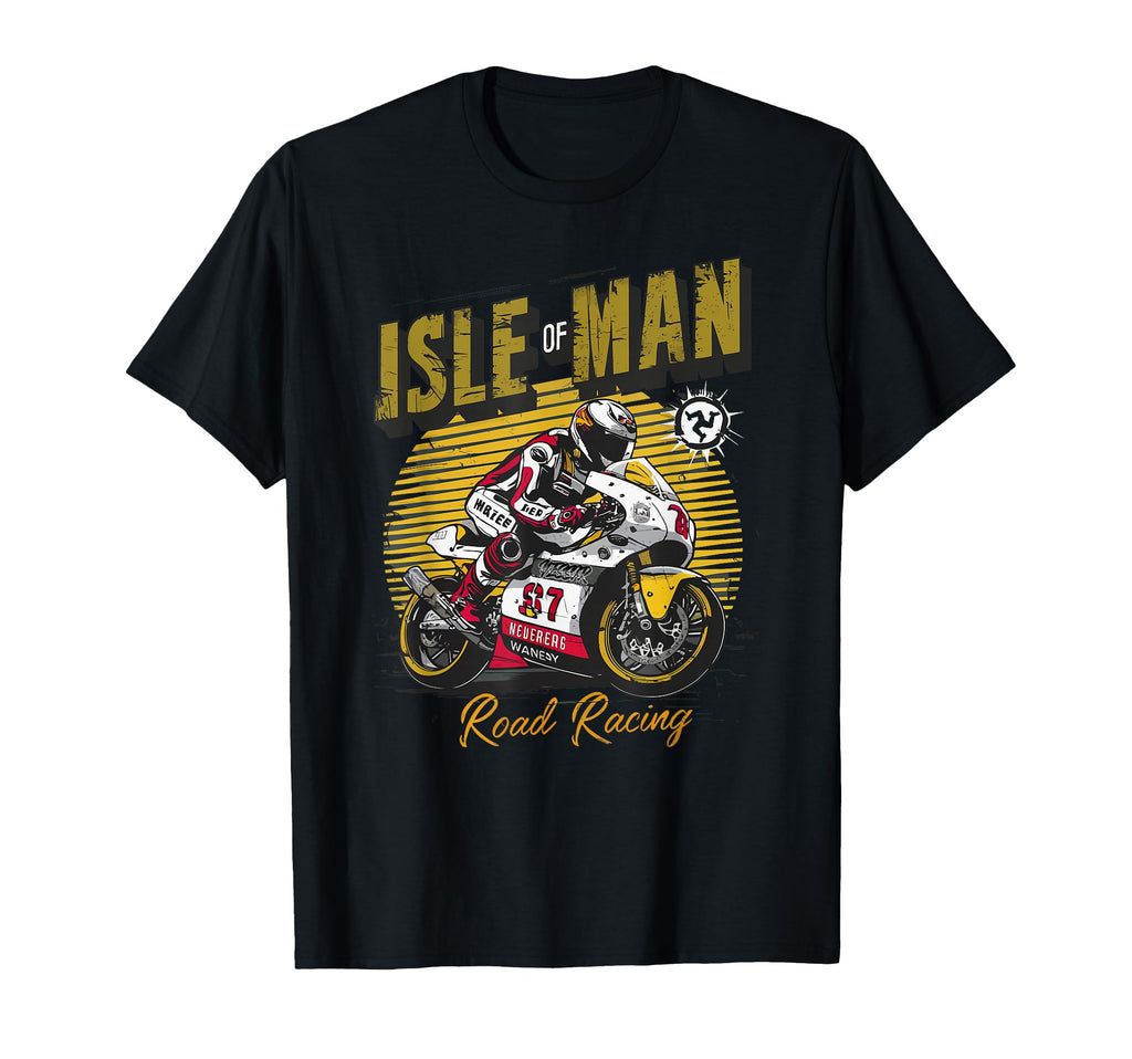 Isle Road Racing Manx Motorcycle Race T-Shirt - Novelty Apparel Unisex - T-Shirt, Sweatshirt, Hoodie