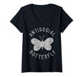 Womens Antisocial Butterfly Sarcastic V T-Shirt - Graphic Print Men Women - T-Shirt, Sweatshirt, Hoodie
