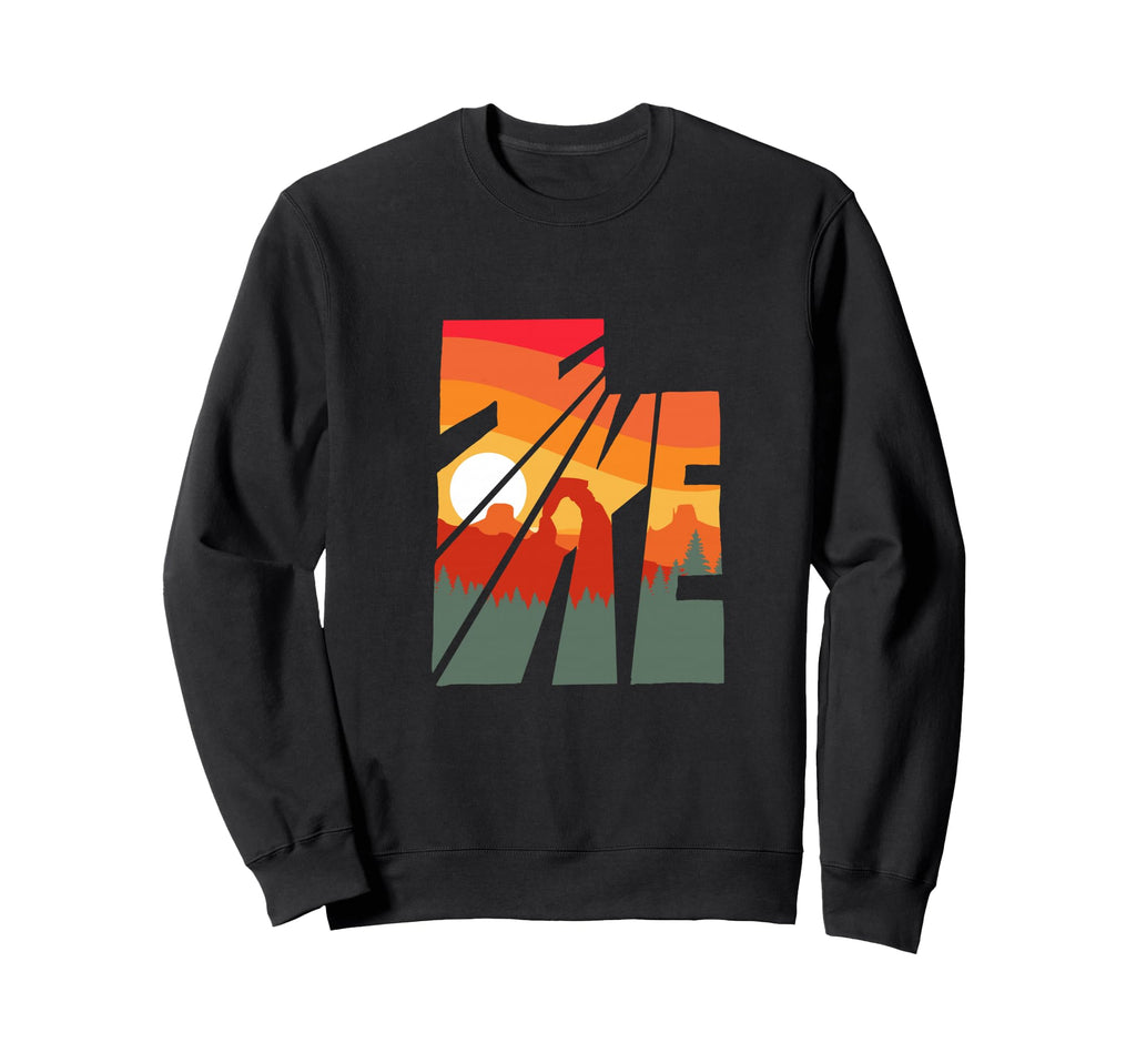 Hike Utah State Outdoor Hiking Sweatshirt - Custom Art Print Men Women - T-Shirt, Sweatshirt, Hoodie