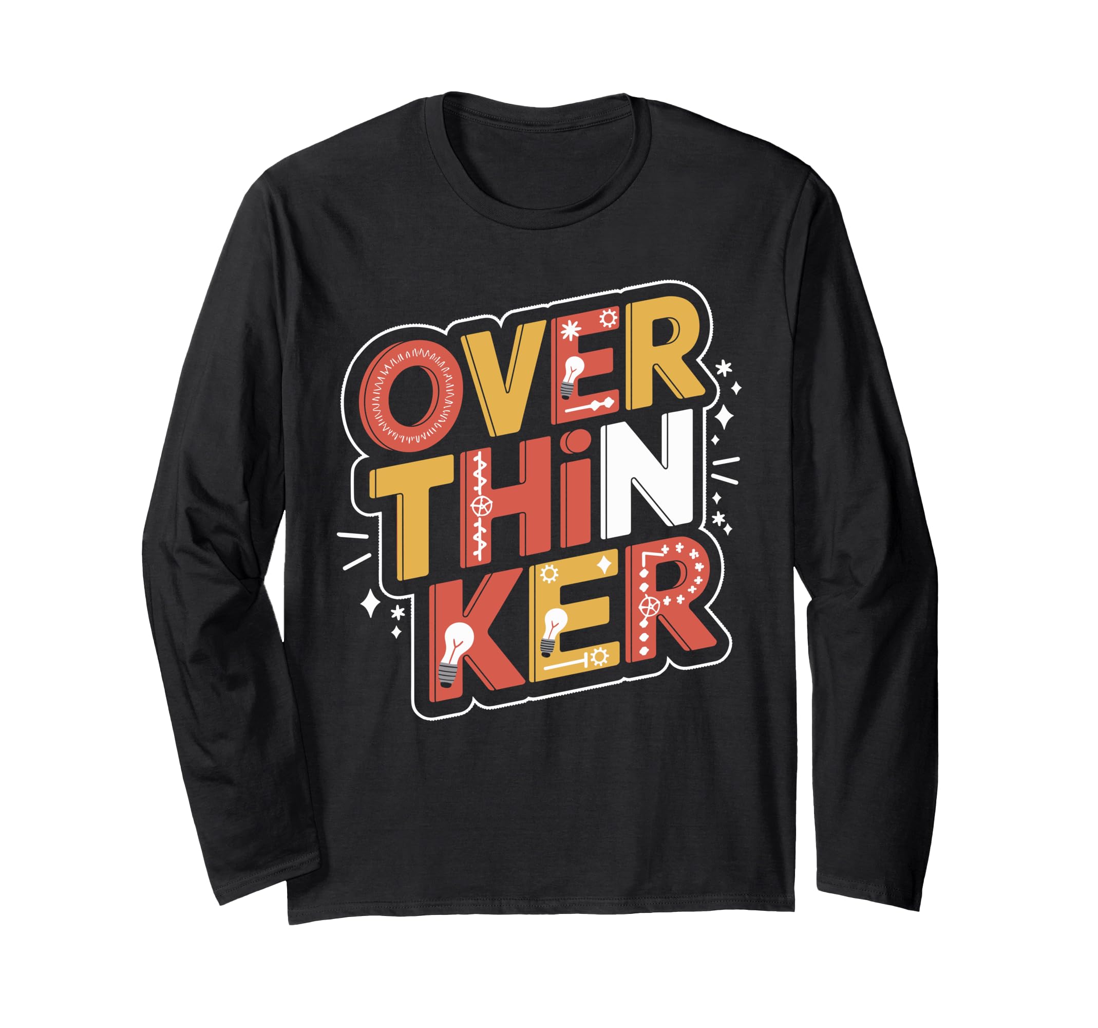 Overthinker Bold Lettering Light T-Shirt - Casual Everyday Wear for Adults - T-Shirt, Sweatshirt, Hoodie