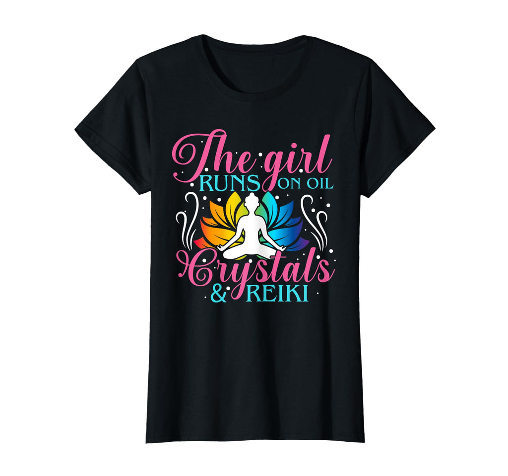 Runs Oil Crystals Reiki Chakra T-Shirt - Casual Everyday Wear for Adults - T-Shirt, Sweatshirt, Hoodie