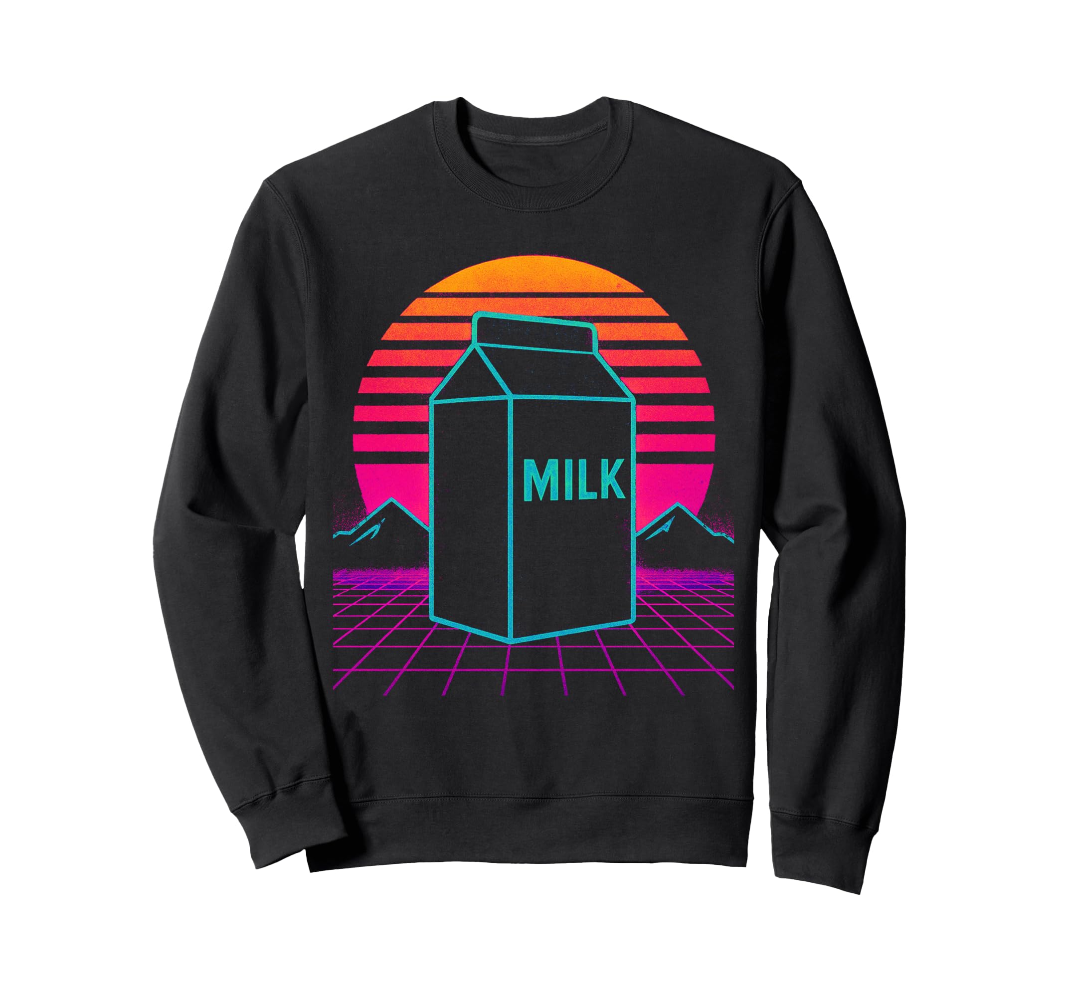 Milk Carton Vaporwave 80S Sweatshirt - Custom Art Print for Adults - T-Shirt, Sweatshirt, Hoodie