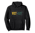 West Vs East Distressed Logo Hoodie - Casual Everyday Wear Unisex - T-Shirt, Sweatshirt, Hoodie