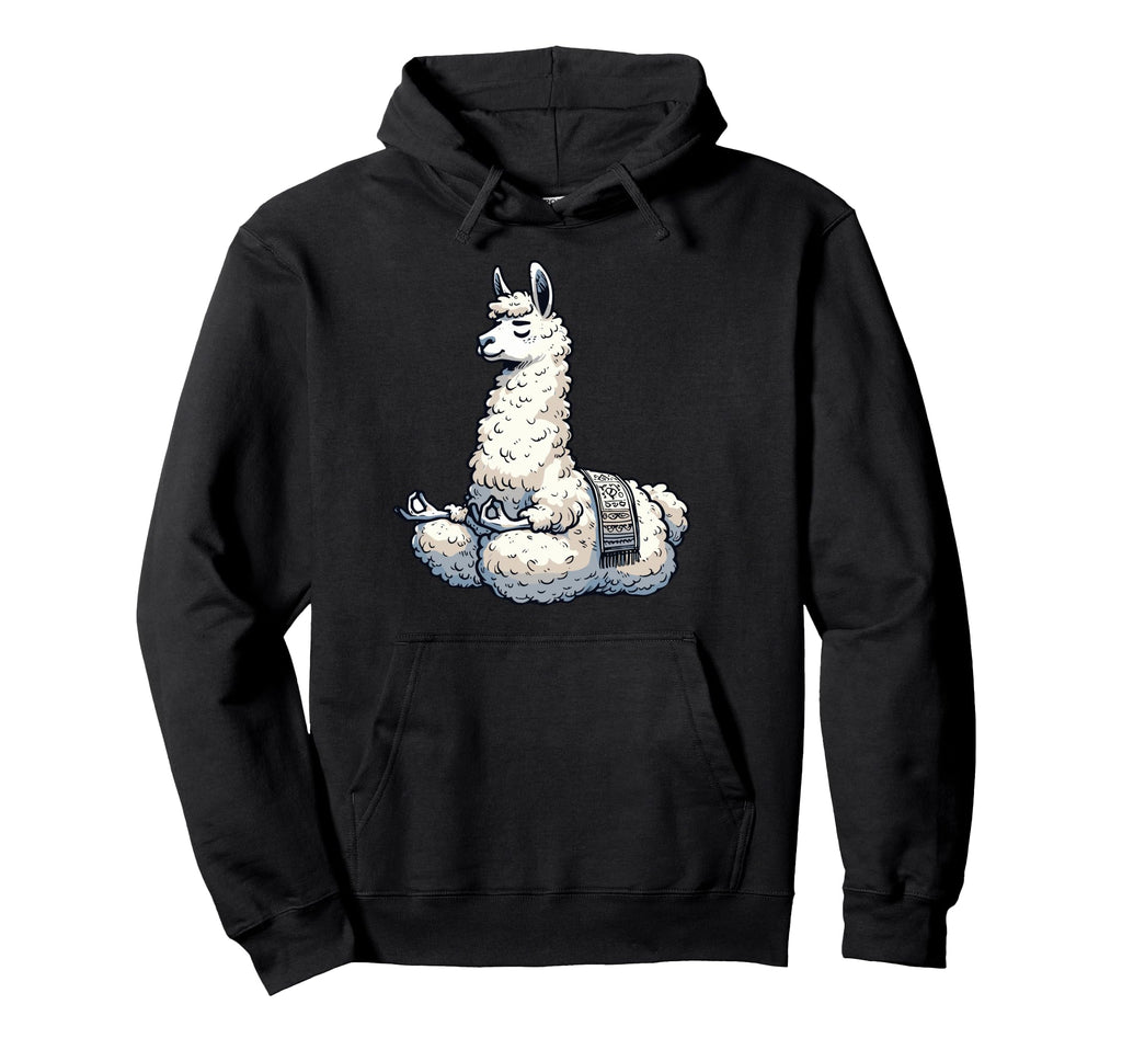 Meditation Llama Yoga Pose Relaxing Hoodie - Streetwear Style for Adults - T-Shirt, Sweatshirt, Hoodie