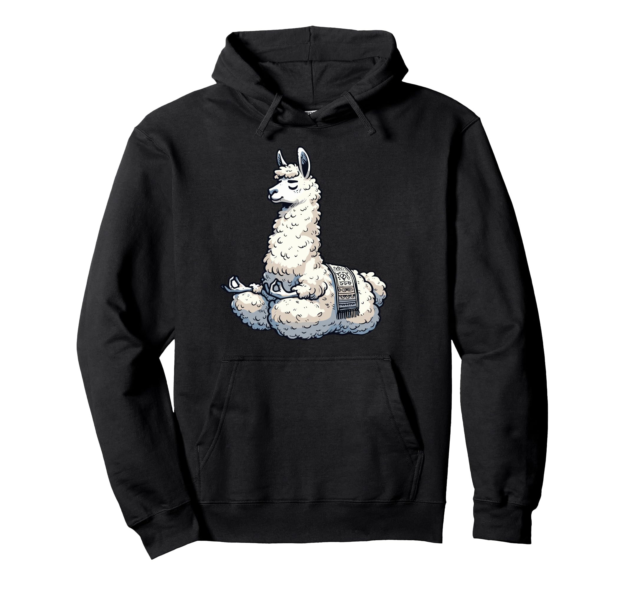 Meditation Llama Yoga Pose Relaxing Hoodie - Streetwear Style for Adults - T-Shirt, Sweatshirt, Hoodie